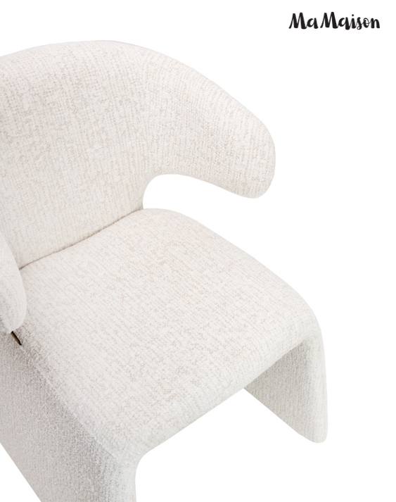Scaun Edra 53x55x78 cm, Bej Deschis - MaMaison [5]
