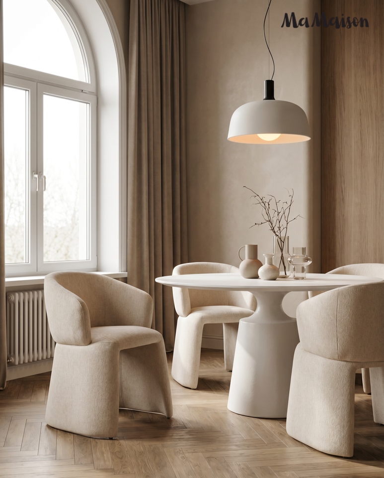 Scaun Tomi 60x60x81 cm, Bej - MaMaison [10]