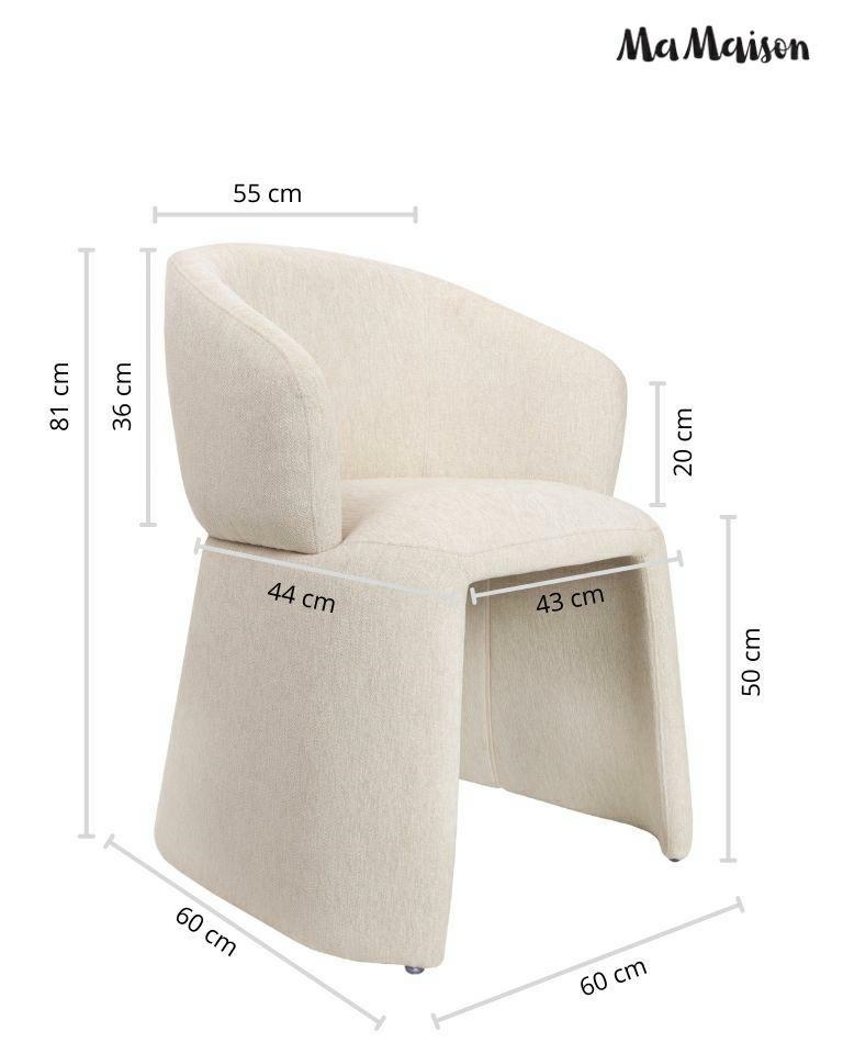 Scaun Tomi 60x60x81 cm, Bej - MaMaison [11]