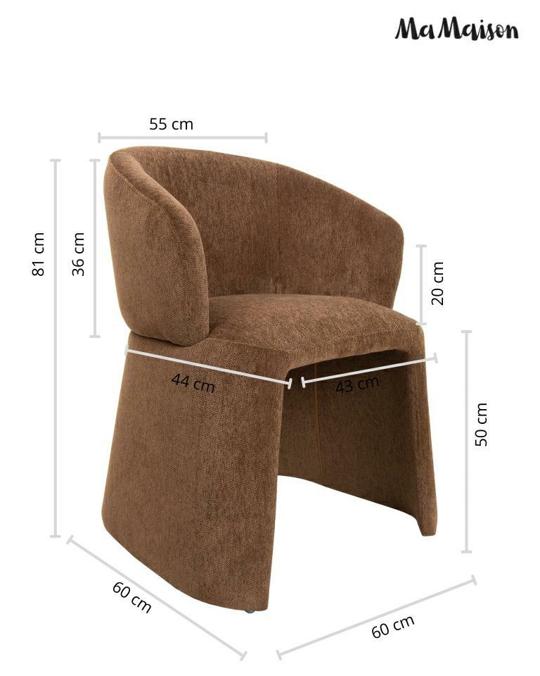 Scaun Tomi 60x60x81 cm, Maro - MaMaison [12]