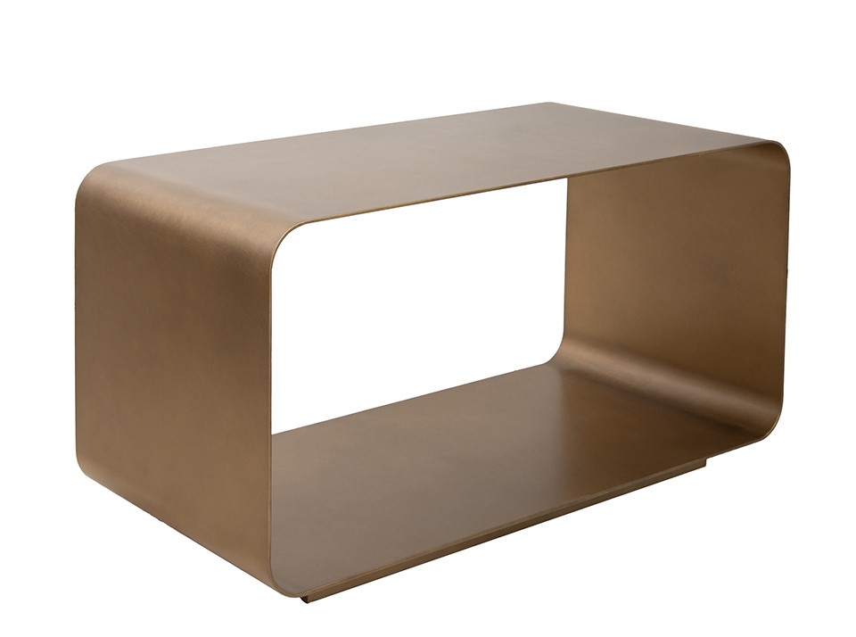 Produse - Măsuță de Cafea Noura 90x40x45,5 cm, Metal Auriu Structură Periată - MaMaison