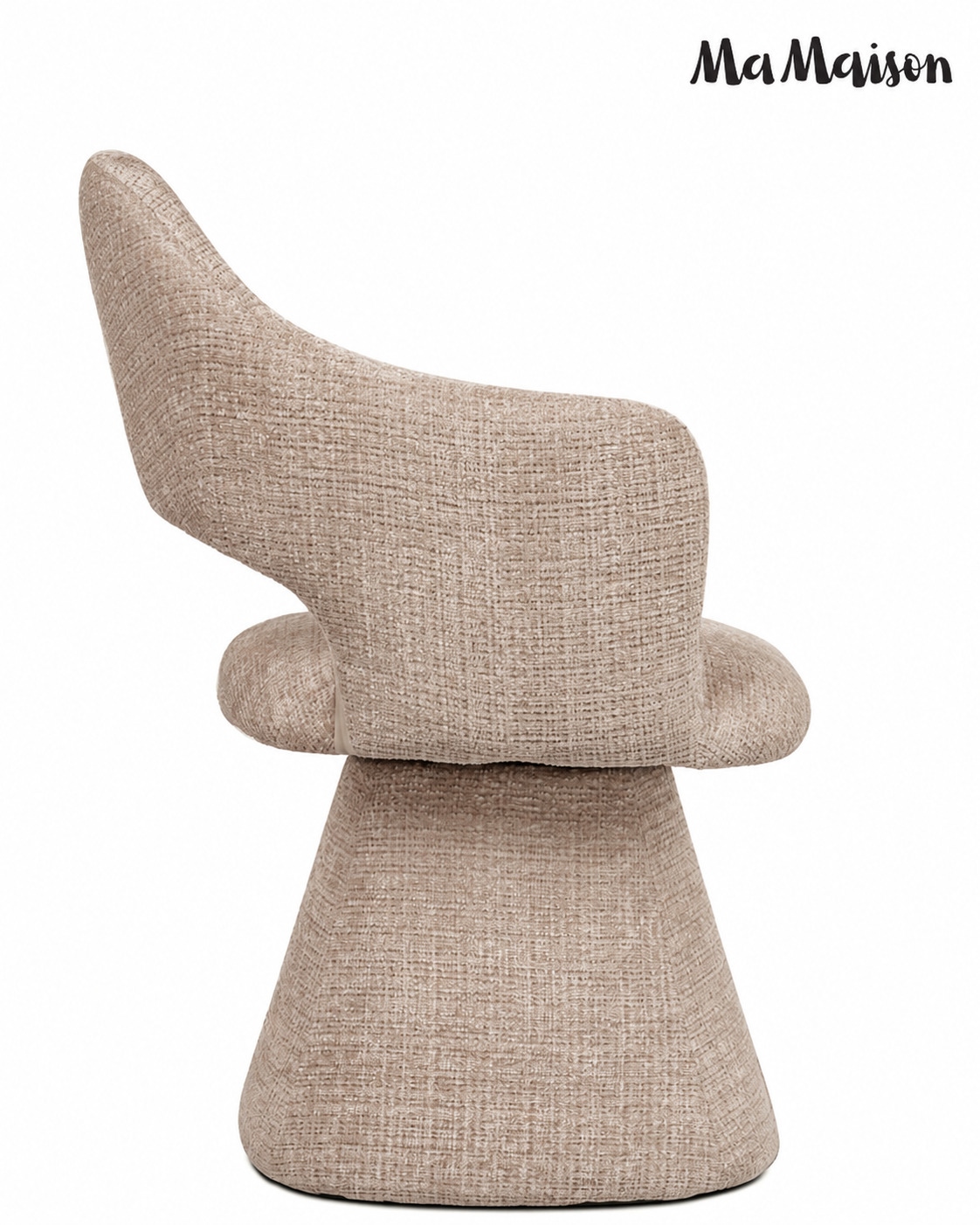 Scaun Verona 61x58x88 cm, Țesătură Șenilă Davis Cremona 14 Bej/Taupe - MaMaison [3]