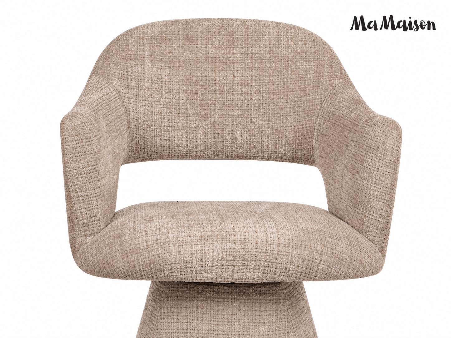 Scaun Verona 61x58x88 cm, Țesătură Șenilă Davis Cremona 14 Bej/Taupe - MaMaison [4]
