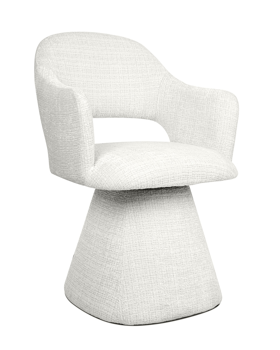 Produse - Scaun Verona 61x58x88 cm, Țesătură Șenilă Davis Cremona 1 Alb - MaMaison