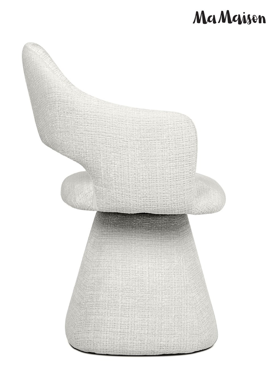 Scaun Verona 61x58x88 cm, Țesătură Șenilă Davis Cremona 1 Alb - MaMaison [2]