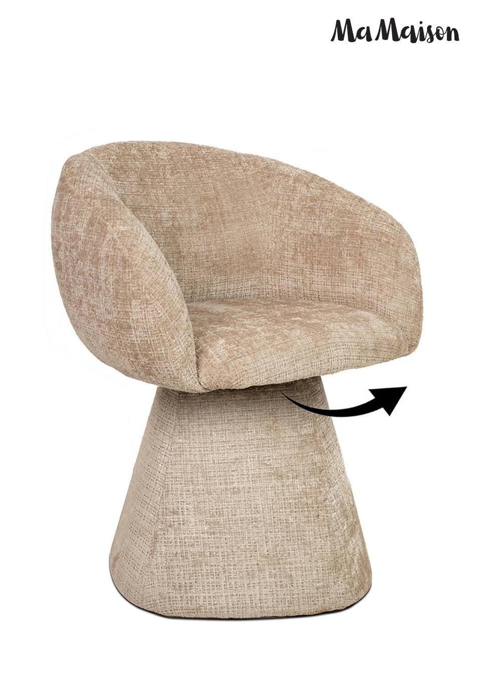 Scaun Pedra 65x62x80 cm, Țesătură Davis Cremona 14 Bej - MaMaison [6]