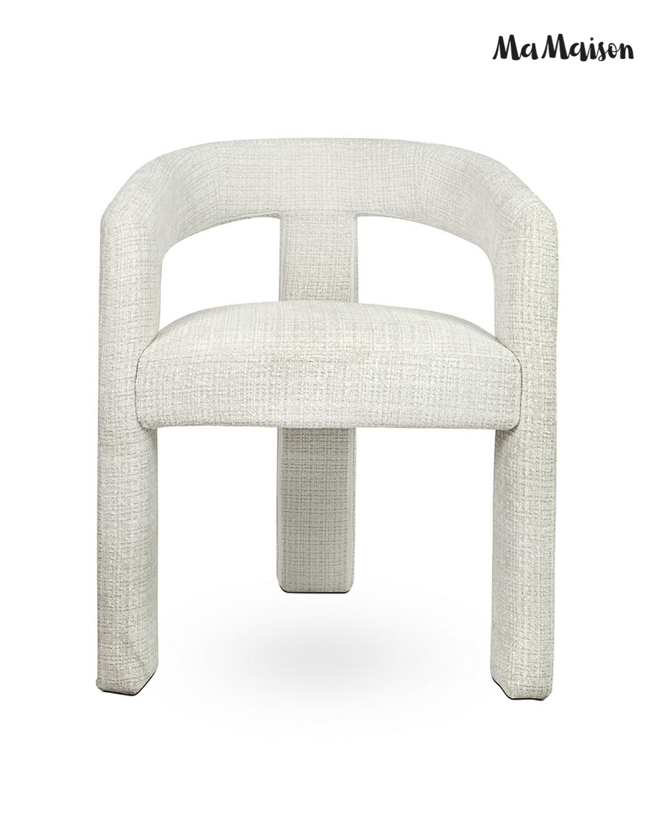 Scaun Logan 61x54x76 cm, Davis Cremona 1 Alb - MaMaison [4]