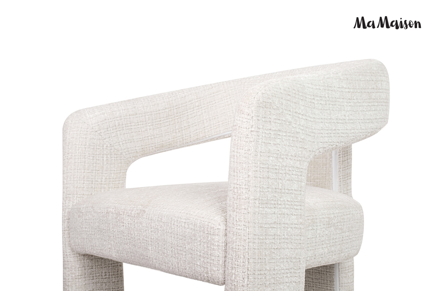 Scaun Logan 61x54x76 cm, Davis Cremona 1 Alb - MaMaison [5]