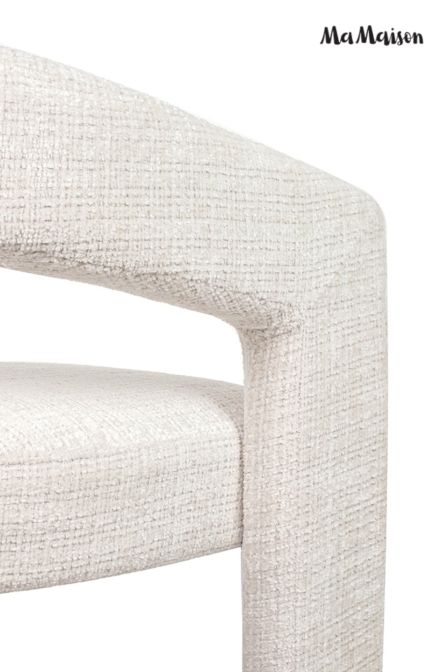Scaun Logan 61x54x76 cm, Davis Cremona 1 Alb - MaMaison [6]