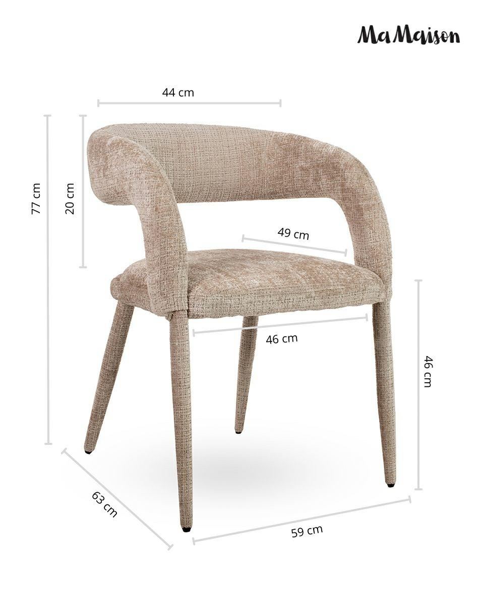 Scaun Iris 59x63x77 cm, Bej - MaMaison [11]