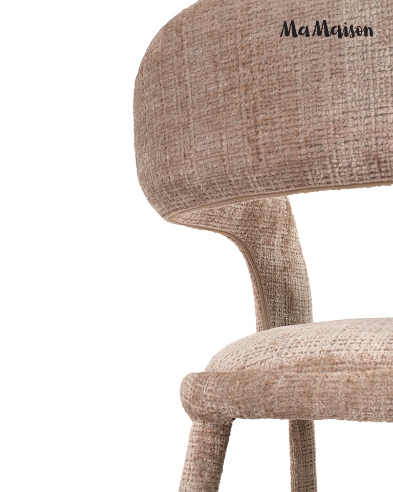 Scaun Iris 59x63x77 cm, Bej - MaMaison [6]