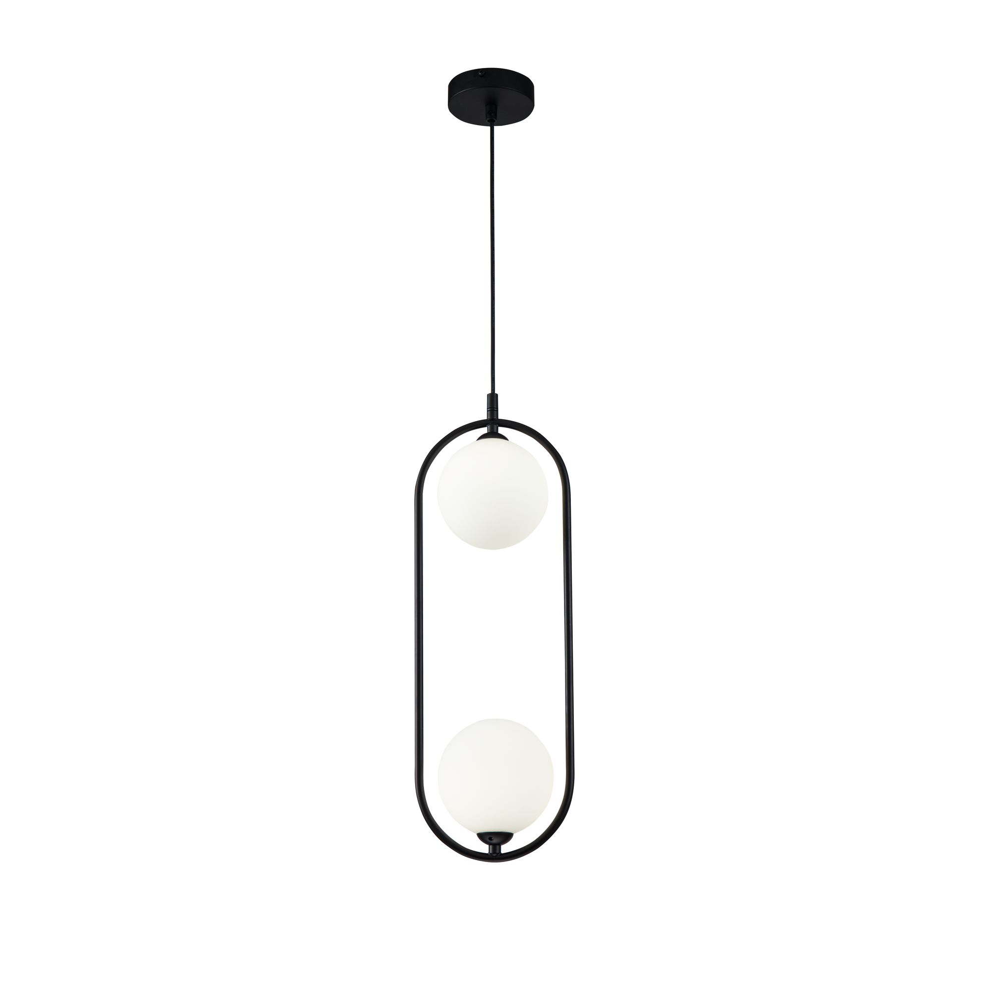 Produse - Corp de iluminat suspendat Inel, Metal Negru, 25W, MAYTONI MOD013PL-02B
