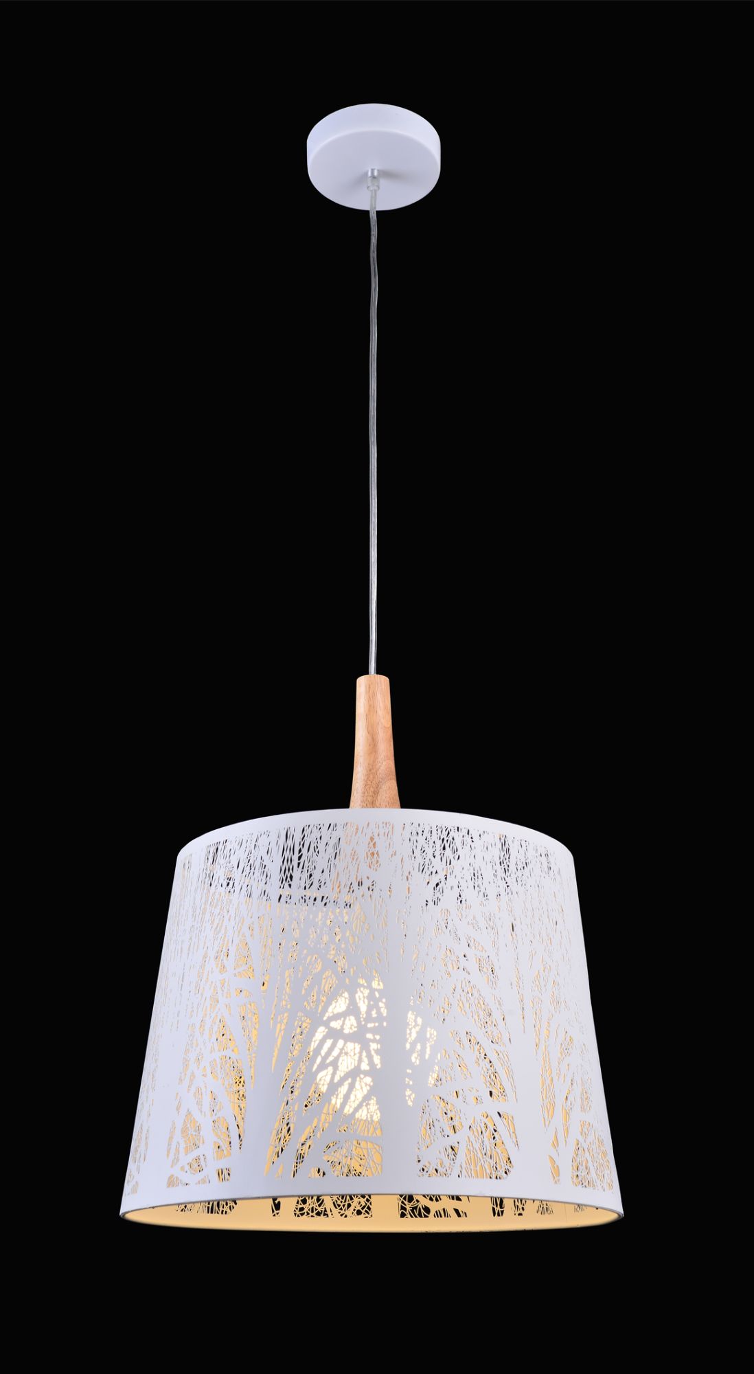 Corp de iluminat suspendat Lantern, Metal și lemn Alb, 60W, MAYTONI MOD029-PL-01-W [5]