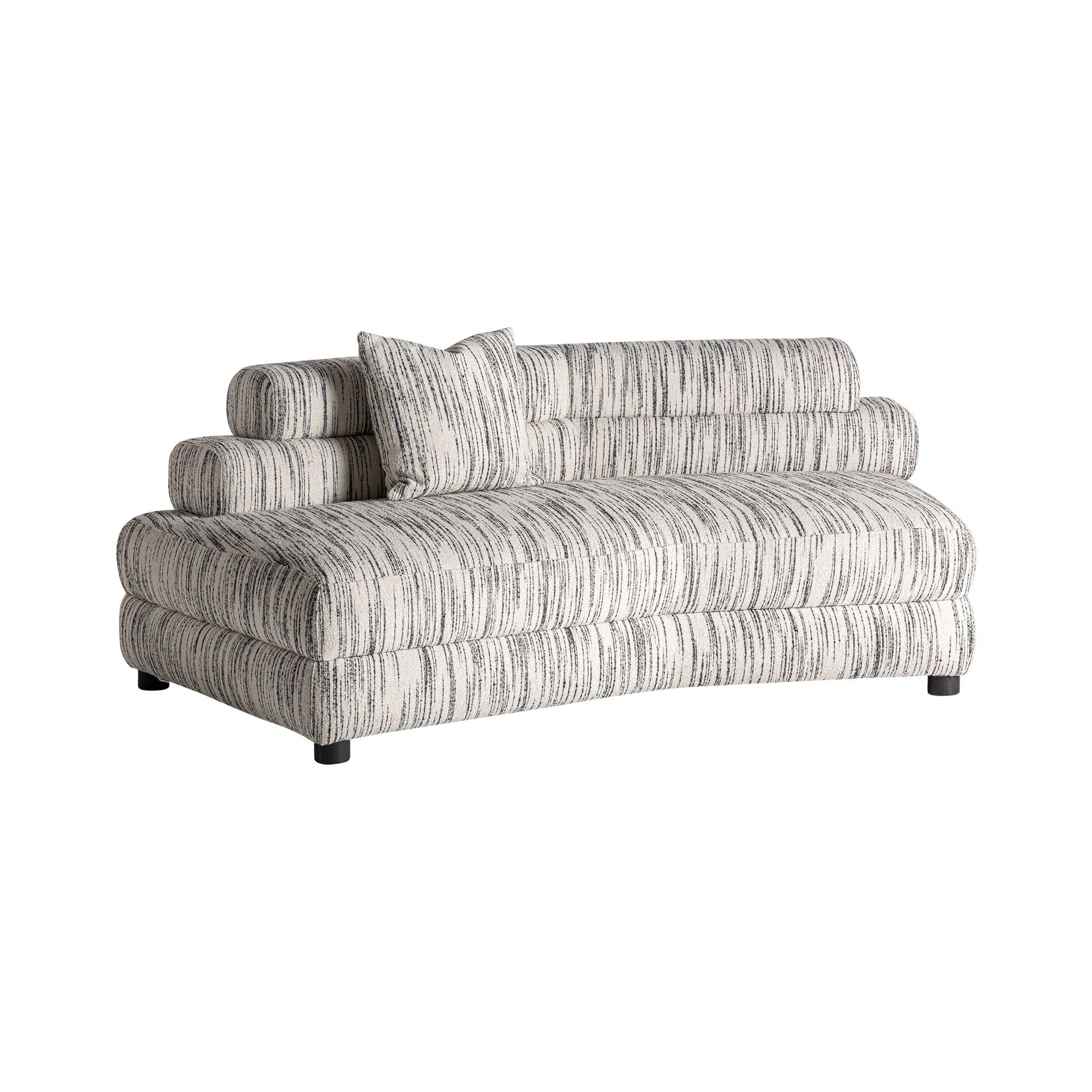 Canapea din Poliester, Placaj si Lemn de Pin, Alb, 195x110x83 cm, Stil Clasic - VicalHome 36131 [8]