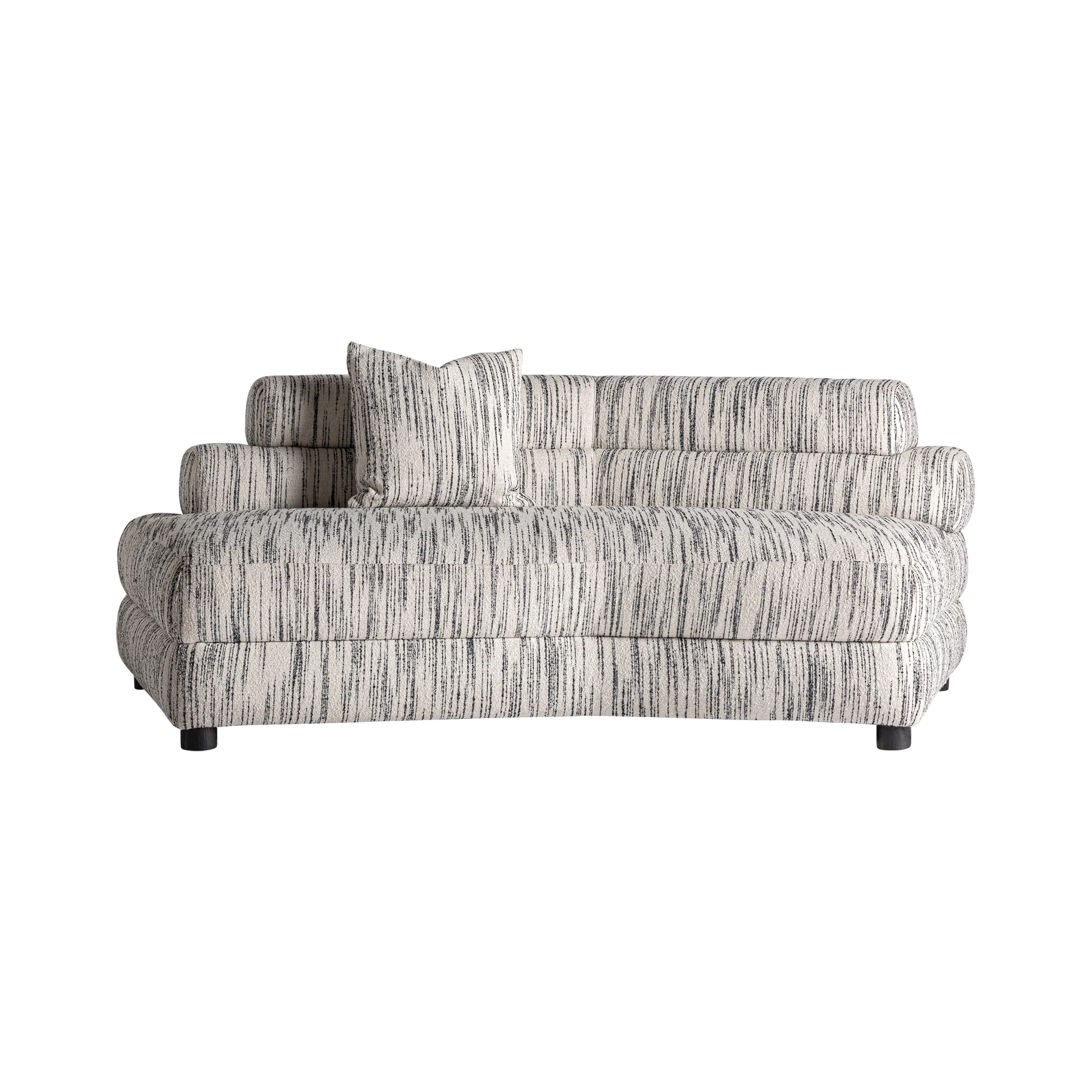 Canapea din Poliester, Placaj si Lemn de Pin, Alb, 195x110x83 cm, Stil Clasic - VicalHome 36131 [2]