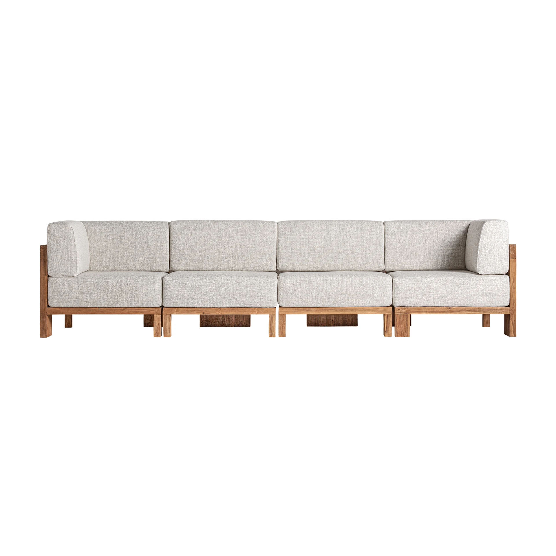 Canapea din Lemn de Tec Reciclat, Spuma si Polipropilena Reciclata, Maro, 86x86x83 cm, Stil Colonial - VicalHome 34827 [27]