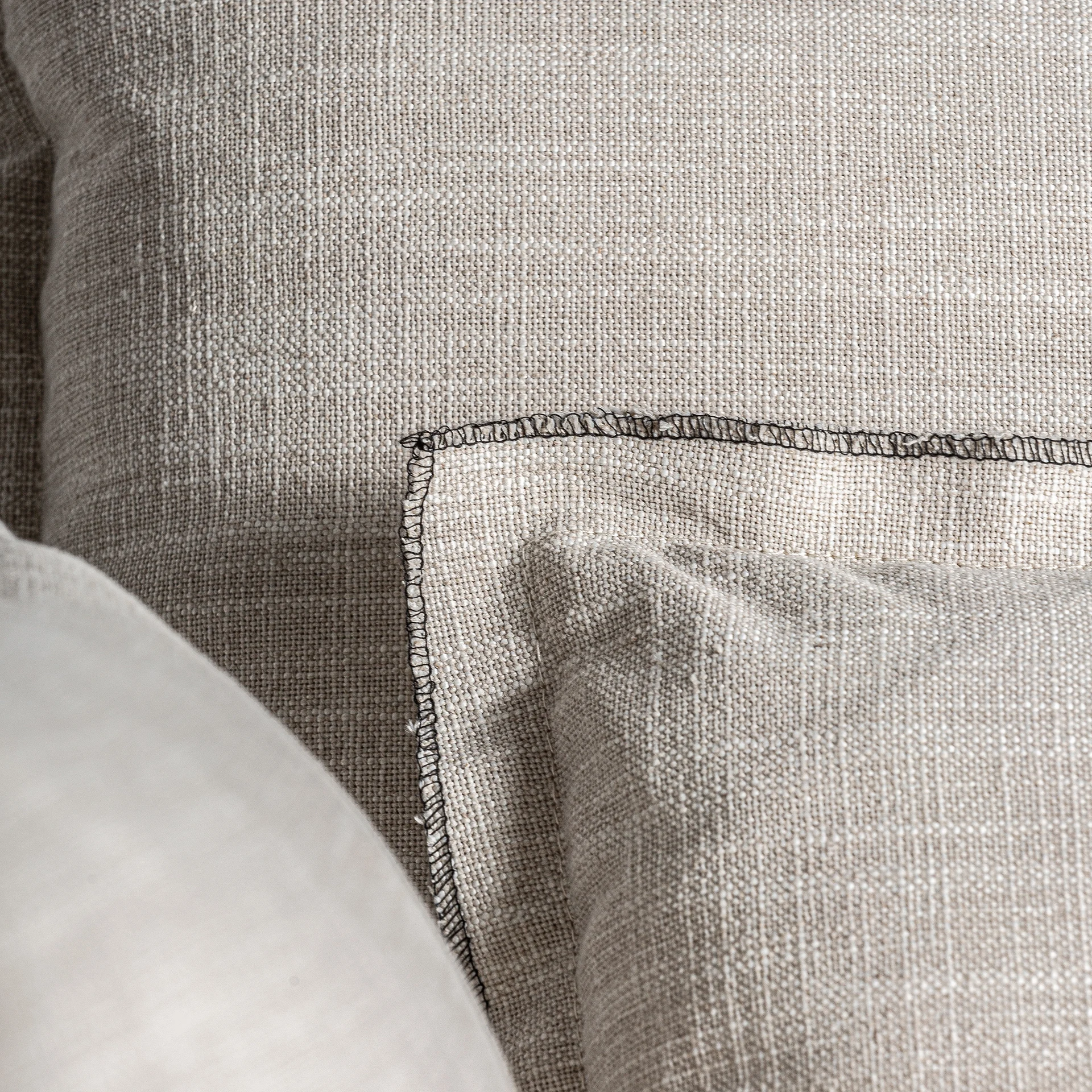 Canapea din Poliester, Spuma si Lemn de Pin, Alb-crem, 98x108x93 cm, Stil Clasic - VicalHome 35596 [35]