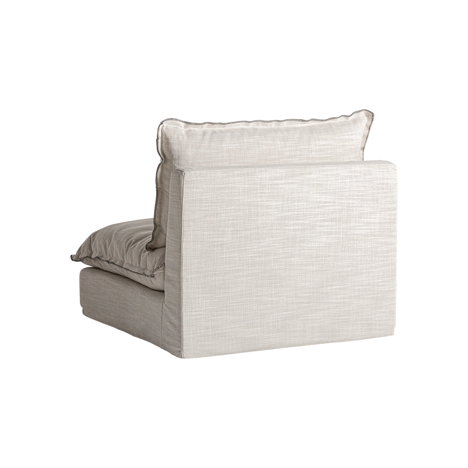 Canapea din Poliester, Spuma si Lemn de Pin, Alb-crem, 98x108x93 cm, Stil Clasic - VicalHome 35596 [15]