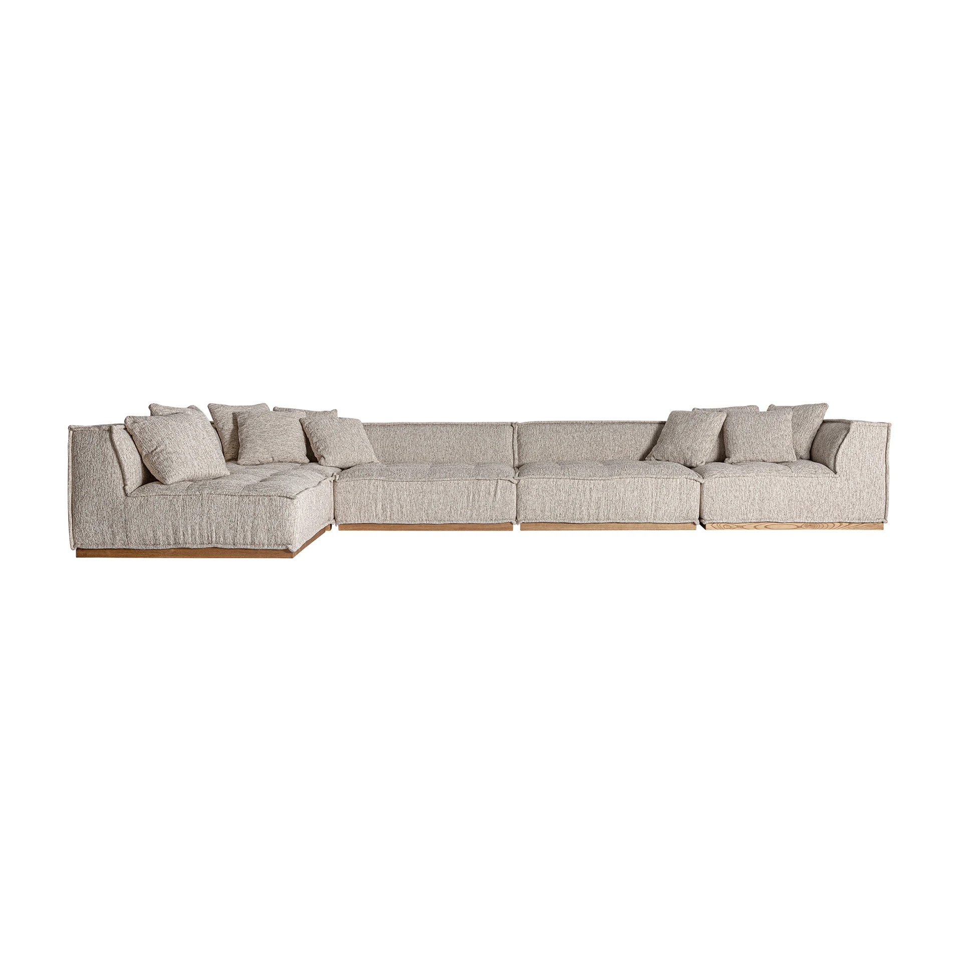 Canapea din Poliester si Lemn de Pin, Bej, 122x122x84 cm, Stil Art Deco - VicalHome 34464 [53]