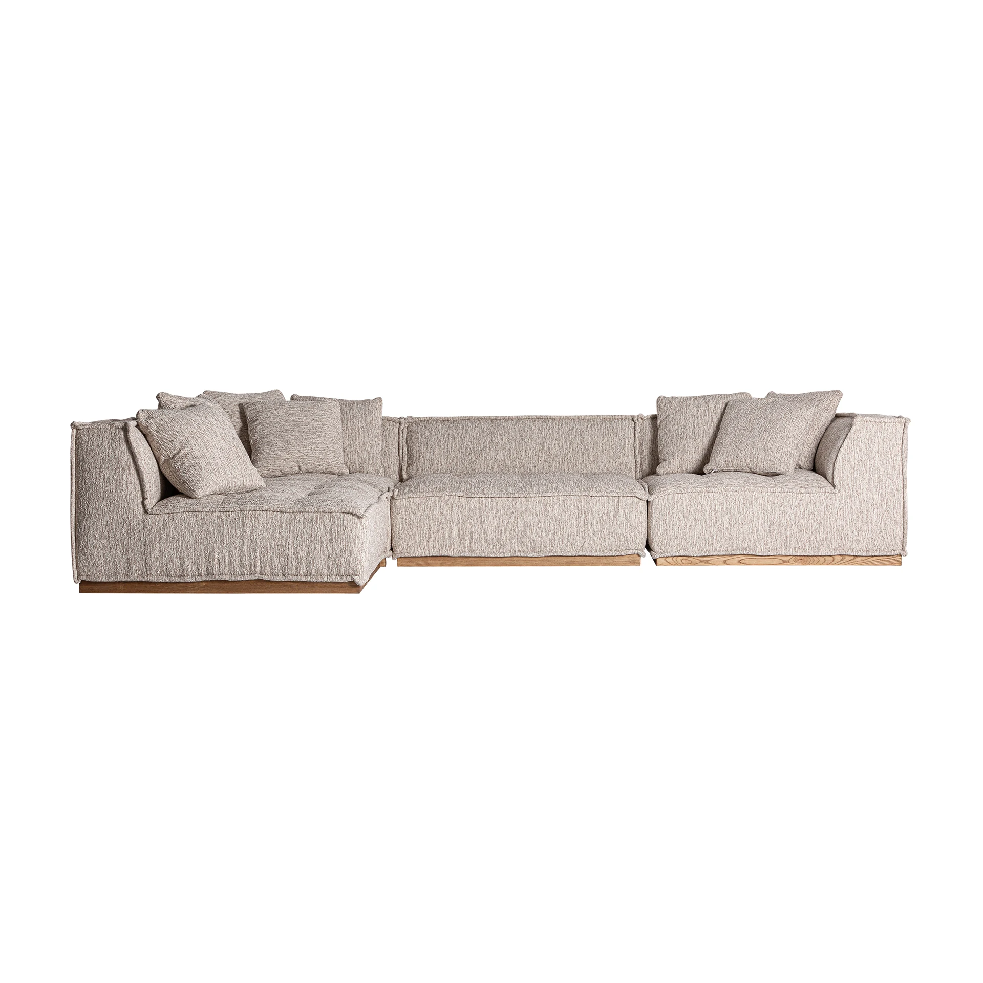 Canapea din Poliester si Lemn de Pin, Bej, 122x122x84 cm, Stil Art Deco - VicalHome 34464 [37]