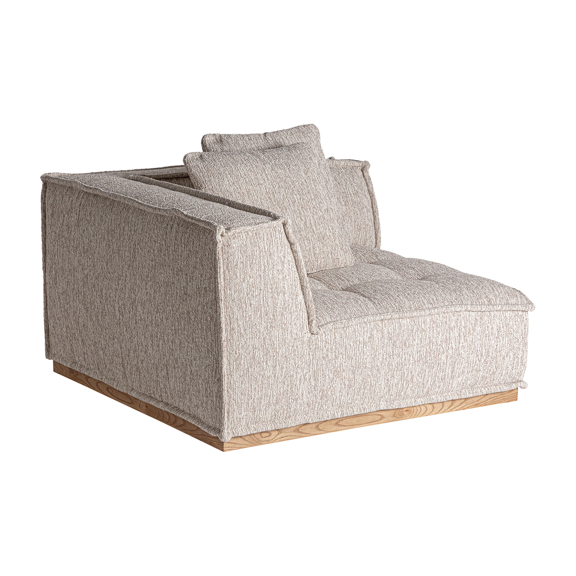 Canapea din Poliester si Lemn de Pin, Bej, 122x122x84 cm, Stil Art Deco - VicalHome 34463 [10]