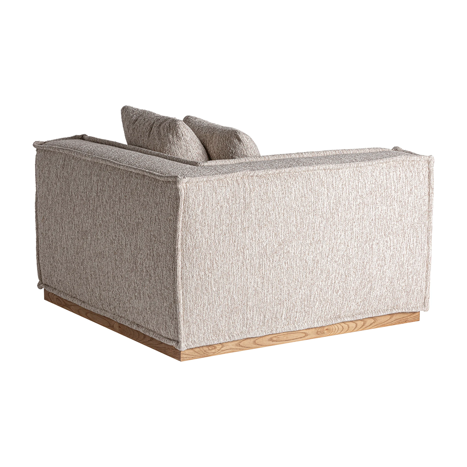 Canapea din Poliester si Lemn de Pin, Bej, 122x122x84 cm, Stil Art Deco - VicalHome 34463 [16]