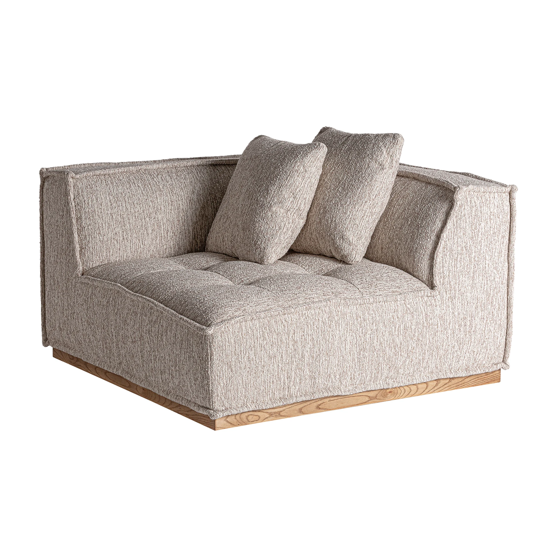 Canapea din Poliester si Lemn de Pin, Bej, 122x122x84 cm, Stil Art Deco - VicalHome 34463 [22]