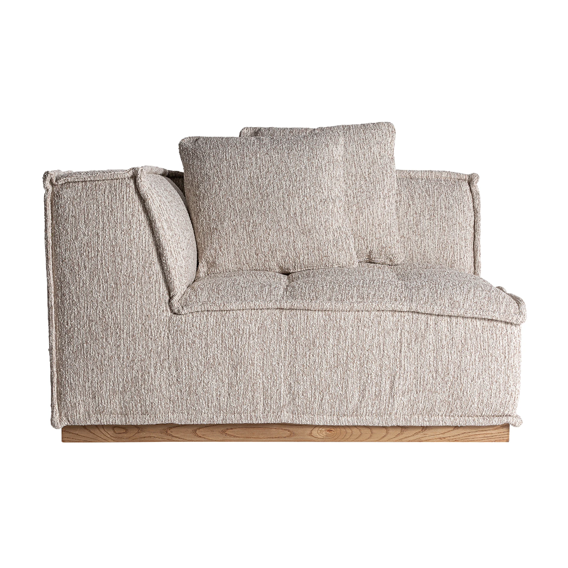 Canapea din Poliester si Lemn de Pin, Bej, 122x122x84 cm, Stil Art Deco - VicalHome 34463 [1]