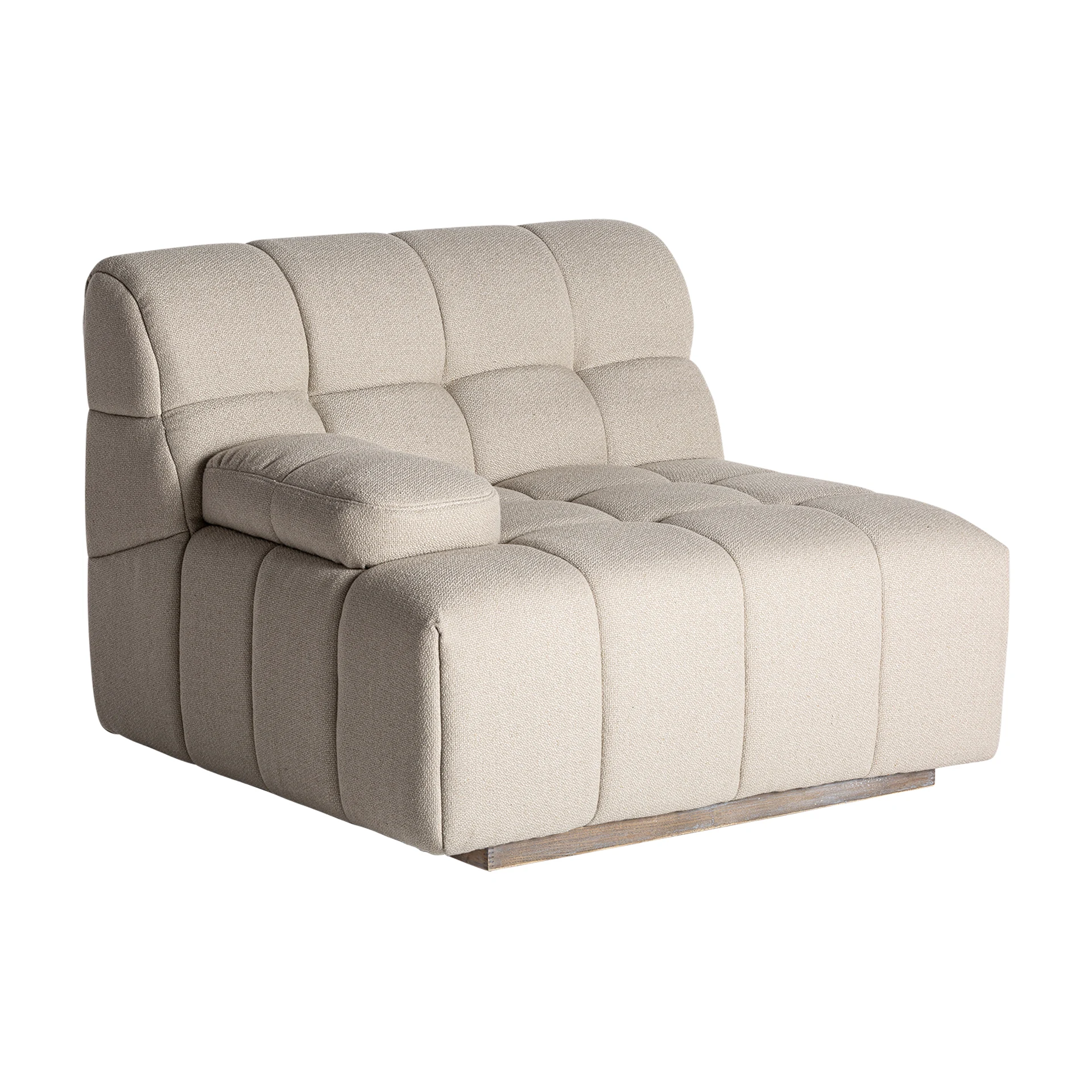 Canapea din Poliester si Lemn de Pin, Maro Deschis, 100x97x74 cm, Stil Contemporan - VicalHome 33220 [2]
