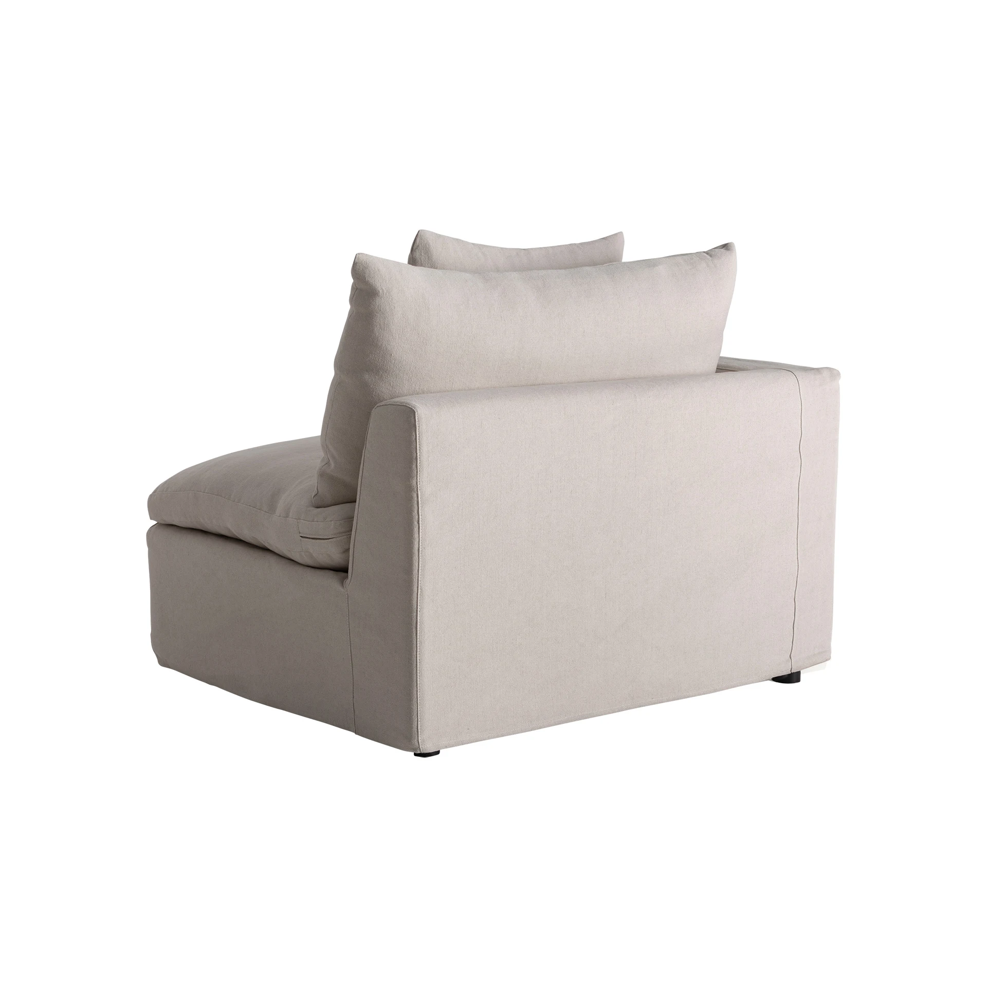 Canapea din Bumbac, In si Spuma, Alb-crem, 103x100x84 cm, Stil Contemporan - VicalHome 37400 [4]