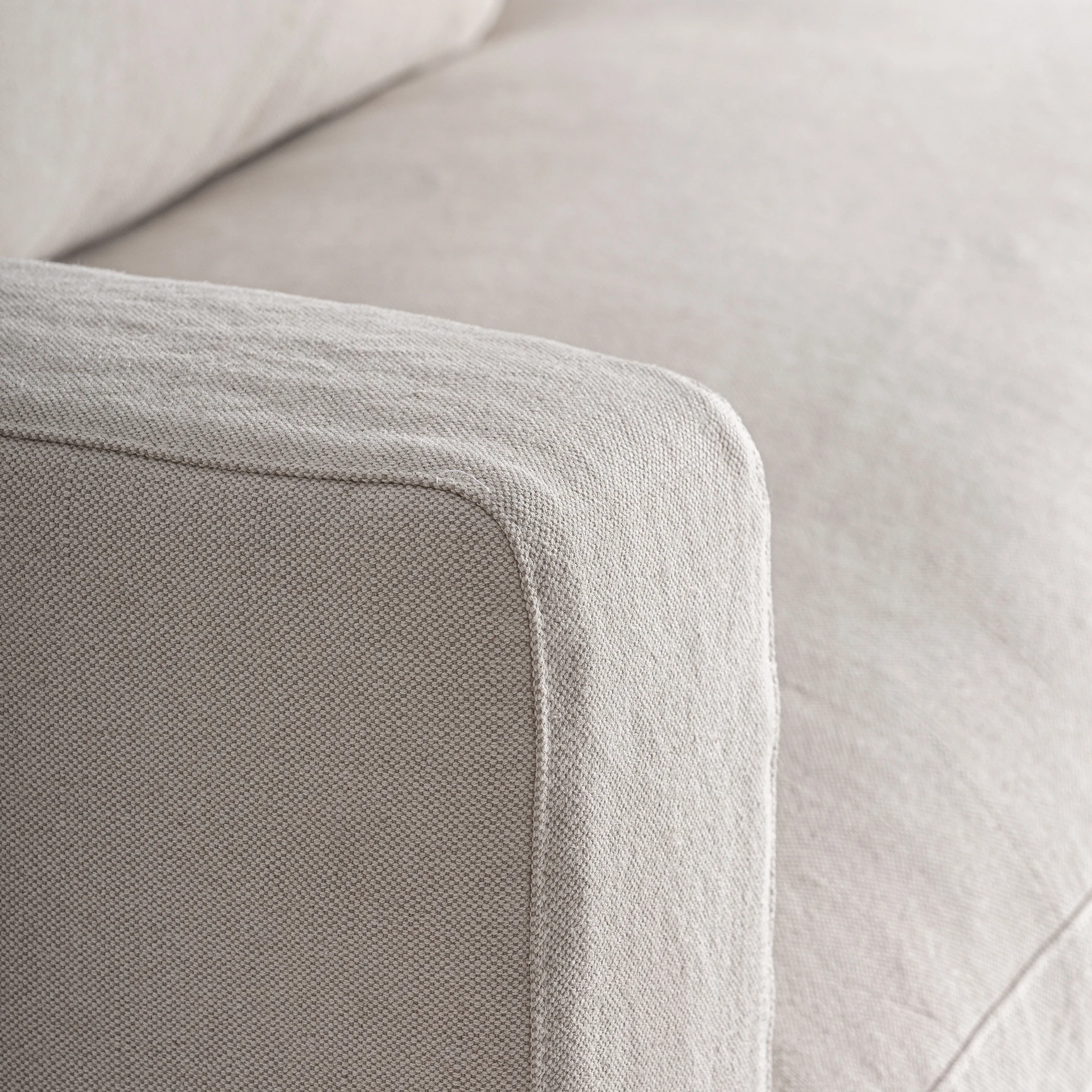 Canapea din Bumbac, In si Spuma, Alb-crem, 90x100x84 cm, Stil Contemporan - VicalHome 37399 [6]