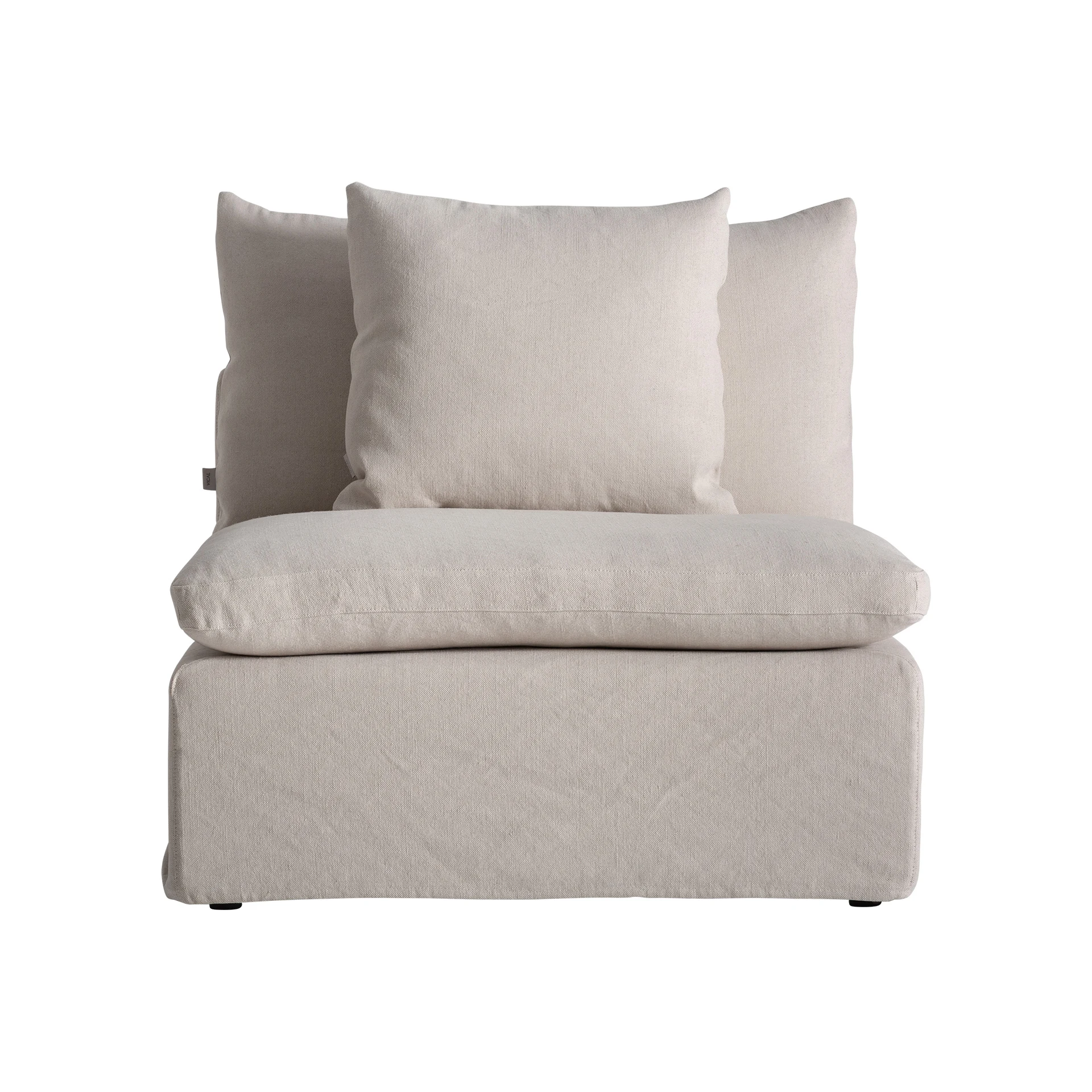 Canapele - Canapea din Bumbac, In si Spuma, Alb-crem, 90x100x84 cm, Stil Contemporan - VicalHome 37399