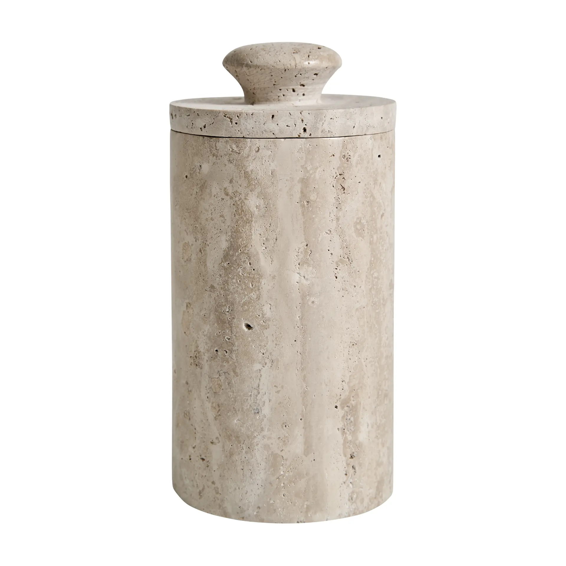 Lavoare - Motrus Box din Travertin Bej, 10x10x21cm, VicalHome 38252 VicalHome 38252