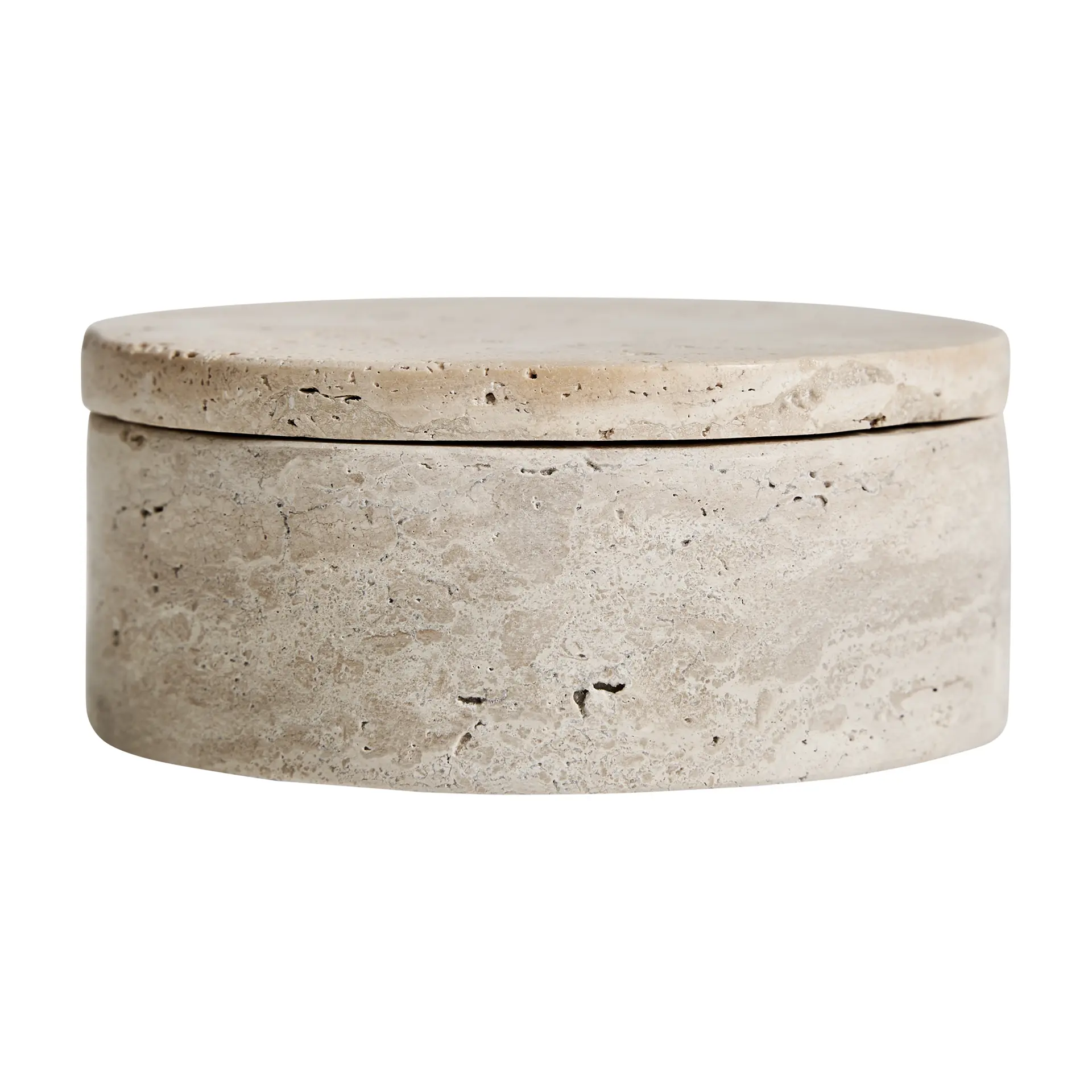 Lavoare - Motrus Box din Travertin Bej, 13x13x6cm, VicalHome 38253 VicalHome 38253