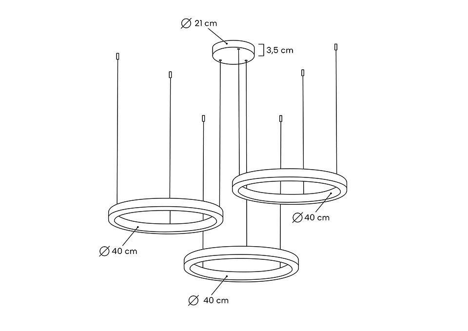 Pendul Ring 40 80x80x200 cm, Oțel Inoxidabil Auriu - Moosee [6]