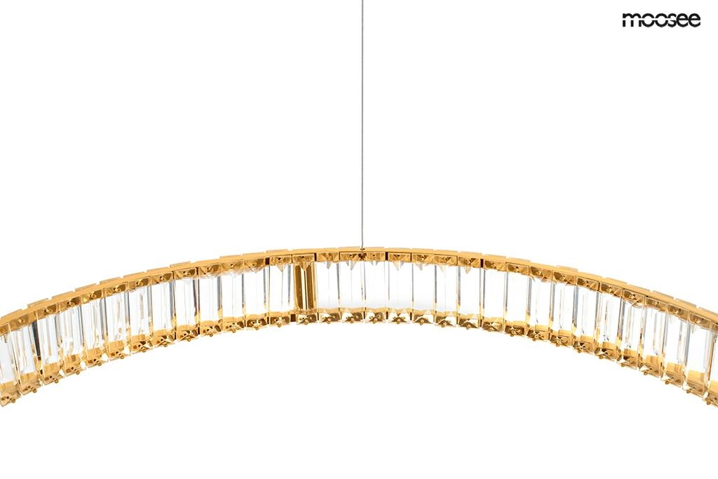Lustră Liberty 100 101,5x101,5x257 cm, Sticlă Cristalină Auriu - Moosee [6]