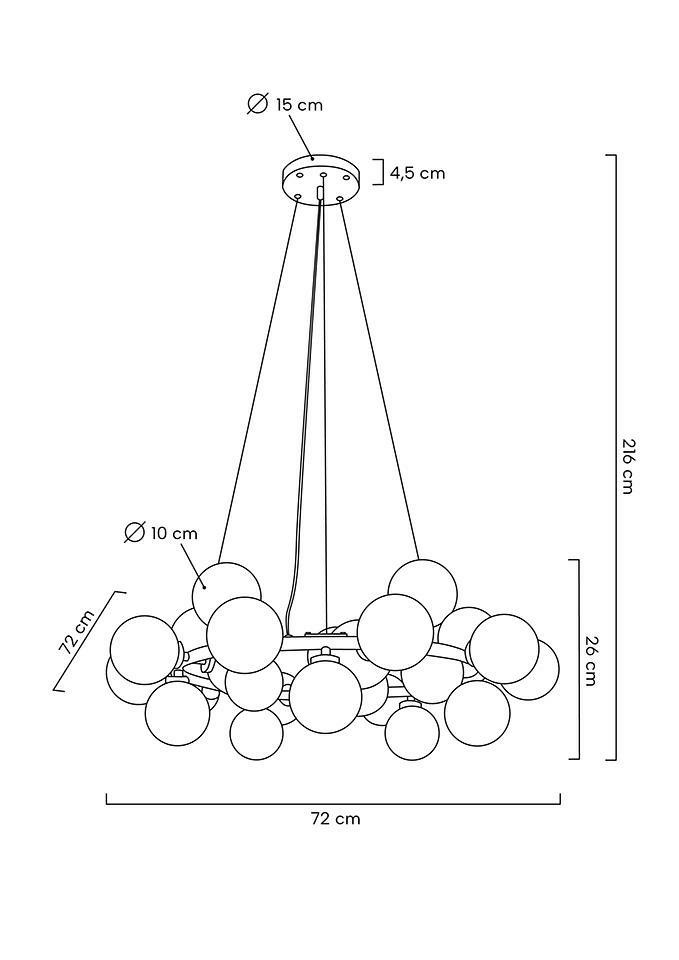 Pendul Cosmo 72x72x216 cm, Auriu - Moosee [9]
