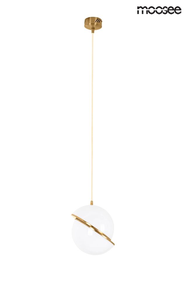 Produse - Pendul Globe 20x20x220 cm, Metal și Acril Auriu Periat Metal - Moosee