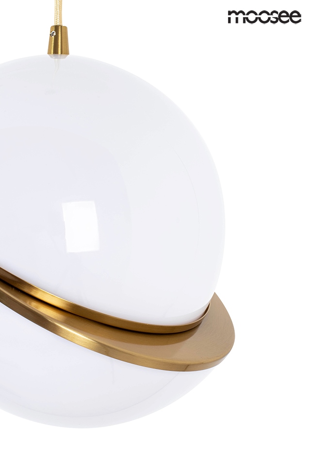 Pendul Globe 20x20x220 cm, Metal și Acril Auriu Periat Metal - Moosee [4]