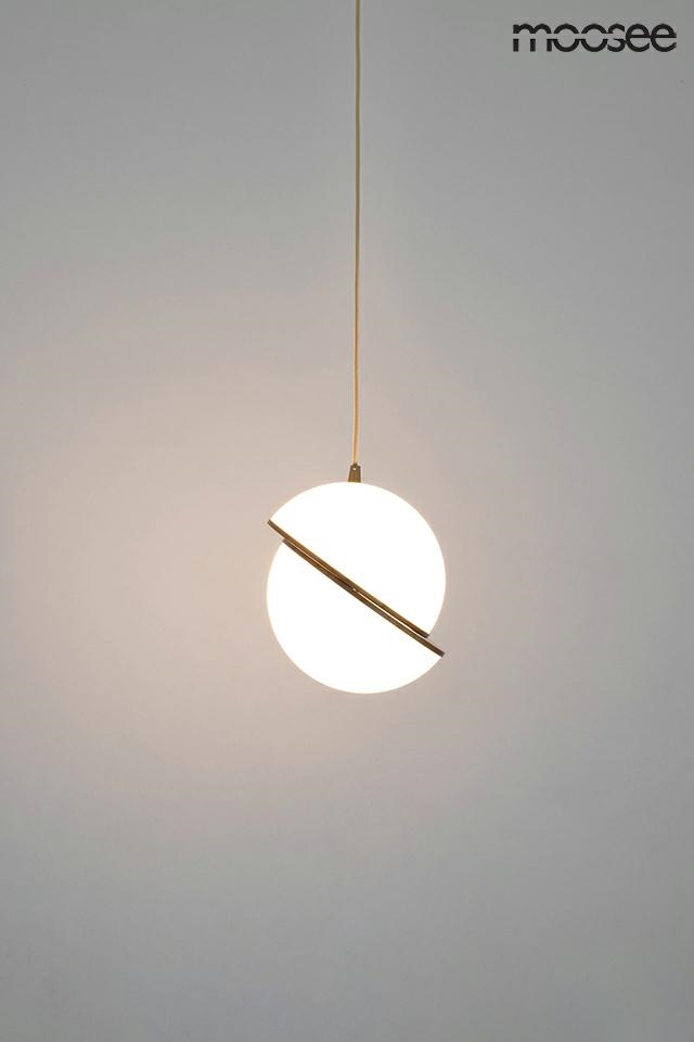 Pendul Globe 20x20x220 cm, Metal și Acril Auriu Periat Metal - Moosee [9]