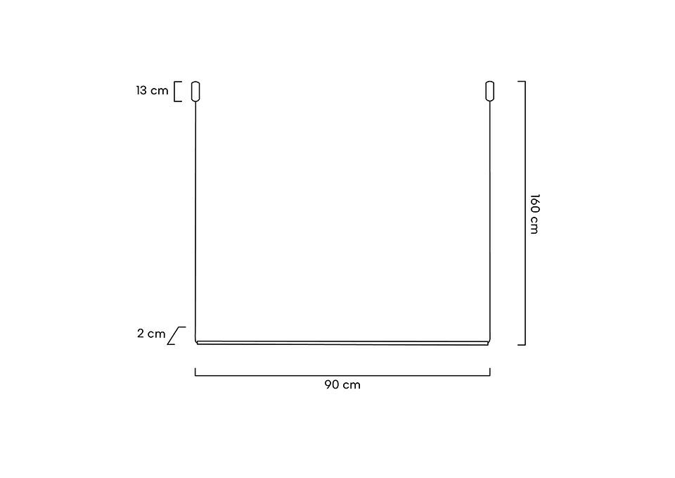 Pendul Ombre Level 80 90x6,5x160 cm, Oțel Negru - Moosee [7]