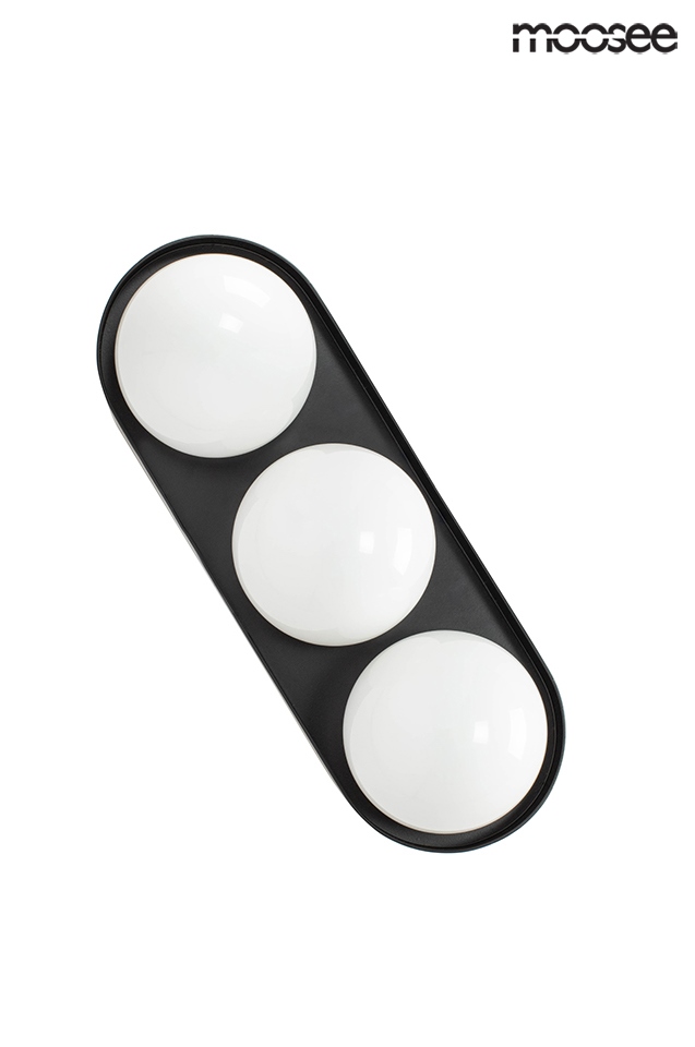 Produse - Aplică Drops 3 33x12x15 cm, Sticlă și Oțel Carbon Negru - Moosee
