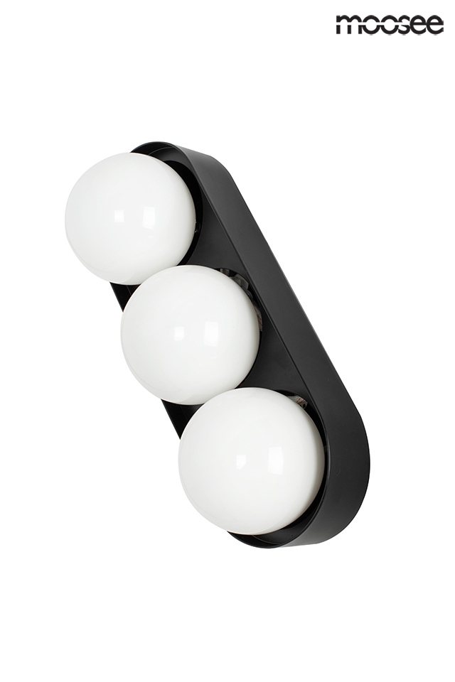 Aplică Drops 3 33x12x15 cm, Sticlă și Oțel Carbon Negru - Moosee [2]