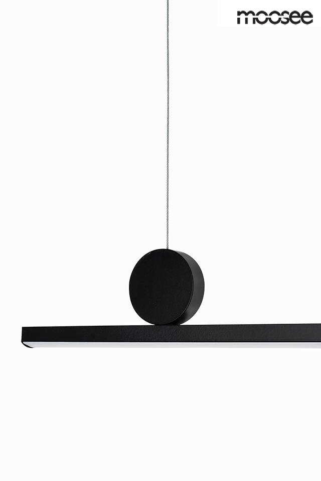 Lustră Rage 120x6x230 cm, Metal și Aluminiu Negru - Moosee [4]