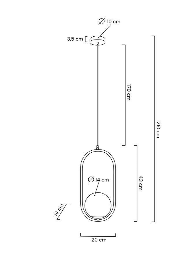 Pendul Aurelia 40, Metal Auriu Aurire - Moosee [9]