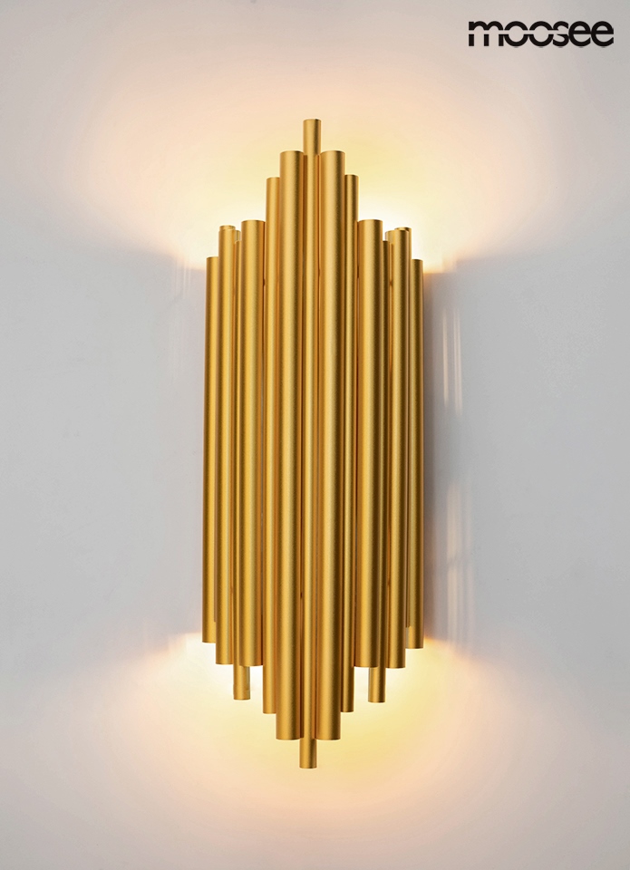 Aplică Harmonic 20x12x50 cm, Oțel Inoxidabil Auriu - Moosee [2]