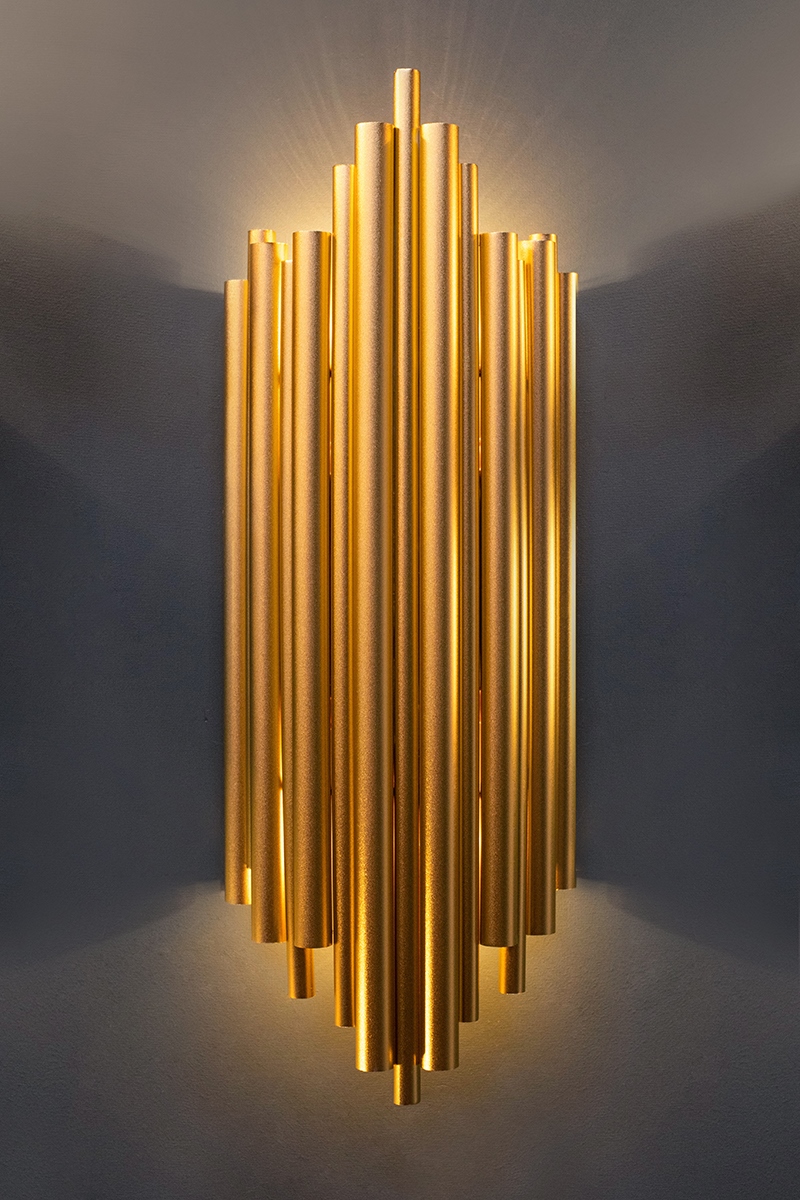 Aplică Harmonic 20x12x50 cm, Oțel Inoxidabil Auriu - Moosee [5]