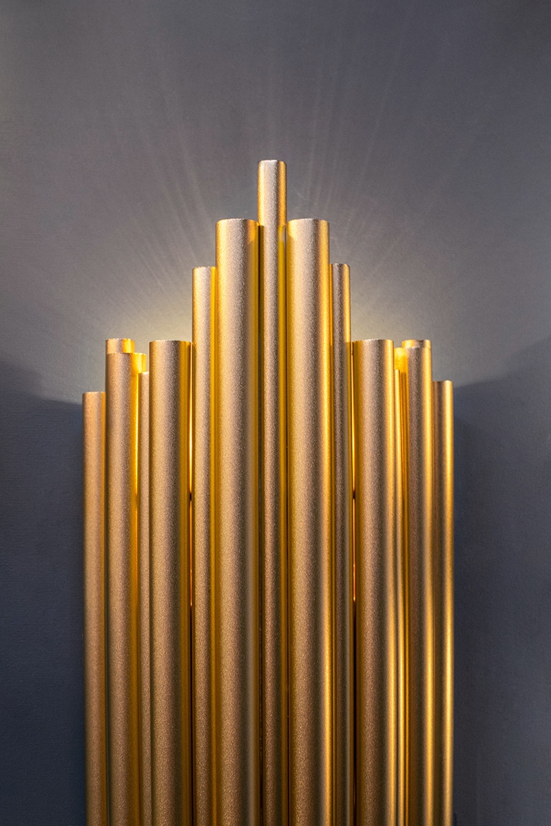 Aplică Harmonic 20x12x50 cm, Oțel Inoxidabil Auriu - Moosee [6]