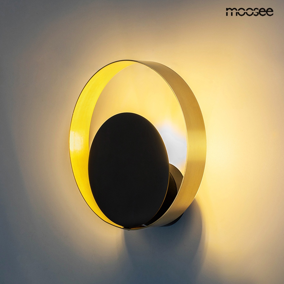 Aplică Band 26x8x26 cm, Metal Auriu; Negru - Moosee [3]