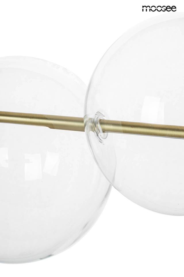 Pendul Echo 140 145x25x265 cm, Metal și Sticlă Transparentă Auriu - Moosee [2]